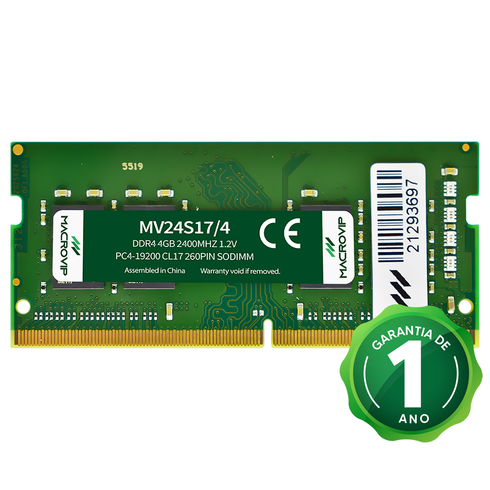 Memoria RAM para Notebook Macrovip DDR4 4GB 2400MHz - MV24S17/4