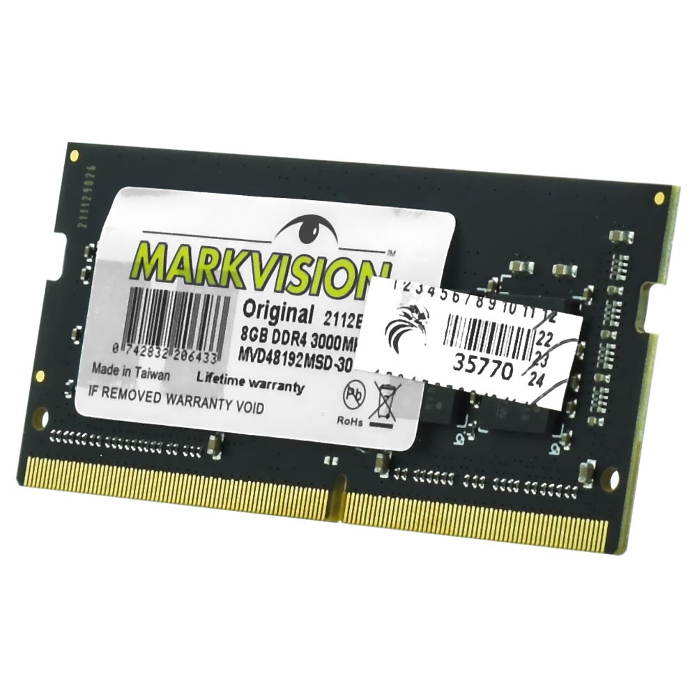 Memória RAM para Notebook Markvision DDR4 8GB 3000MHz - MVD48192MSD-30