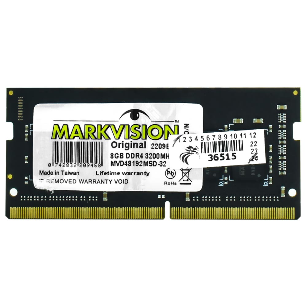 Memória RAM para Notebook Markvision DDR4 8GB 3200MHz - MVD48192MSD-32