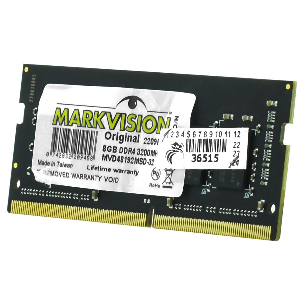 Memória RAM para Notebook Markvision DDR4 8GB 3200MHz - MVD48192MSD-32