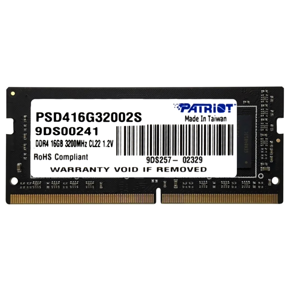 Memória RAM para Notebook Patriot DDR4 16GB 3200MHz - PSD416G32002S