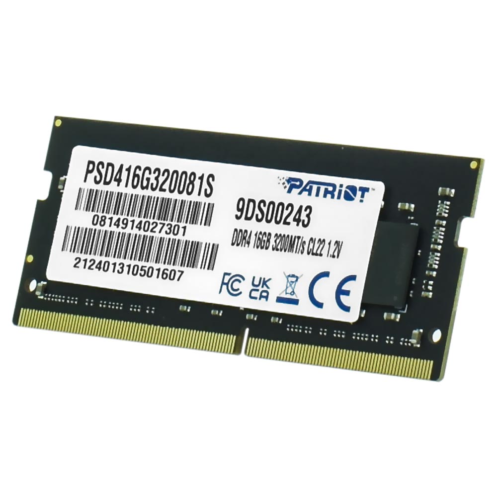 Memória RAM para Notebook Patriot DDR4 16GB 3200MHz - PSD416G320081S