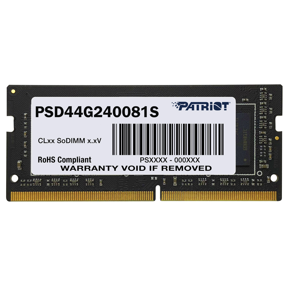 Memória RAM para Notebook Patriot Signature DDR4 4GB 2400MHz - Preto (PSD44G240081S)