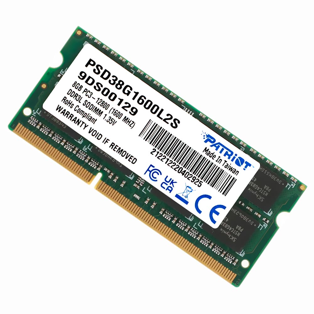 Memória RAM para Notebook Patriot Signature Line DDR3 8GB 1600MHz - PSD38G1600L2S