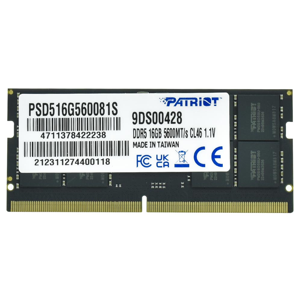 Memória RAM para Notebook Patriot Signature Line DDR5 16GB 5600MHz - PSD516G560081S