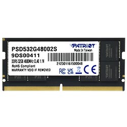 Memória RAM para Notebook Patriot Signature Line DDR5 32GB 4800MHz - PSD532G48002S
