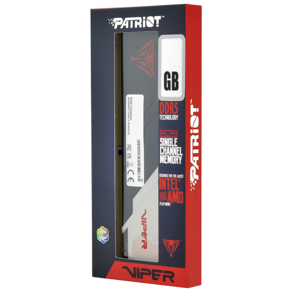 MEM DDR5 32GB 5600MHZ PATRIOT VIPER VENOM RGB PRETO/PRATA - PVVR532G56C36
