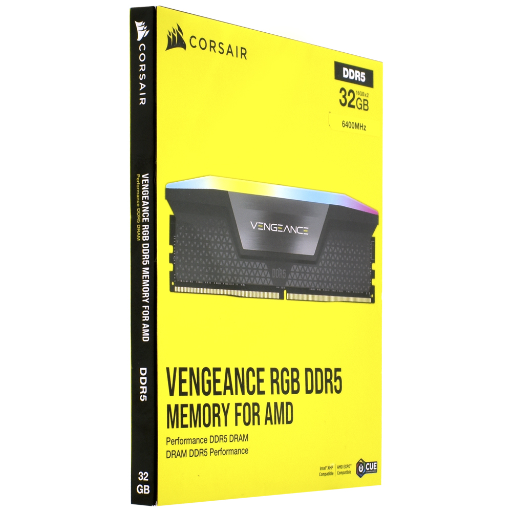 MEM DDR5 32GB 6400MHZ CORSAIR (2X16GB) VENGEANCE RGB CINZA CMH32GX5M2B6400Z36 INTEL XMP/AMD EXPO
