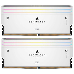 MEM DDR5 64GB 6400MHZ CORSAIR (2X32GB) DOMINATOR TITANIUM RGB BRANCO CMP64GX5M2B6400C32W  