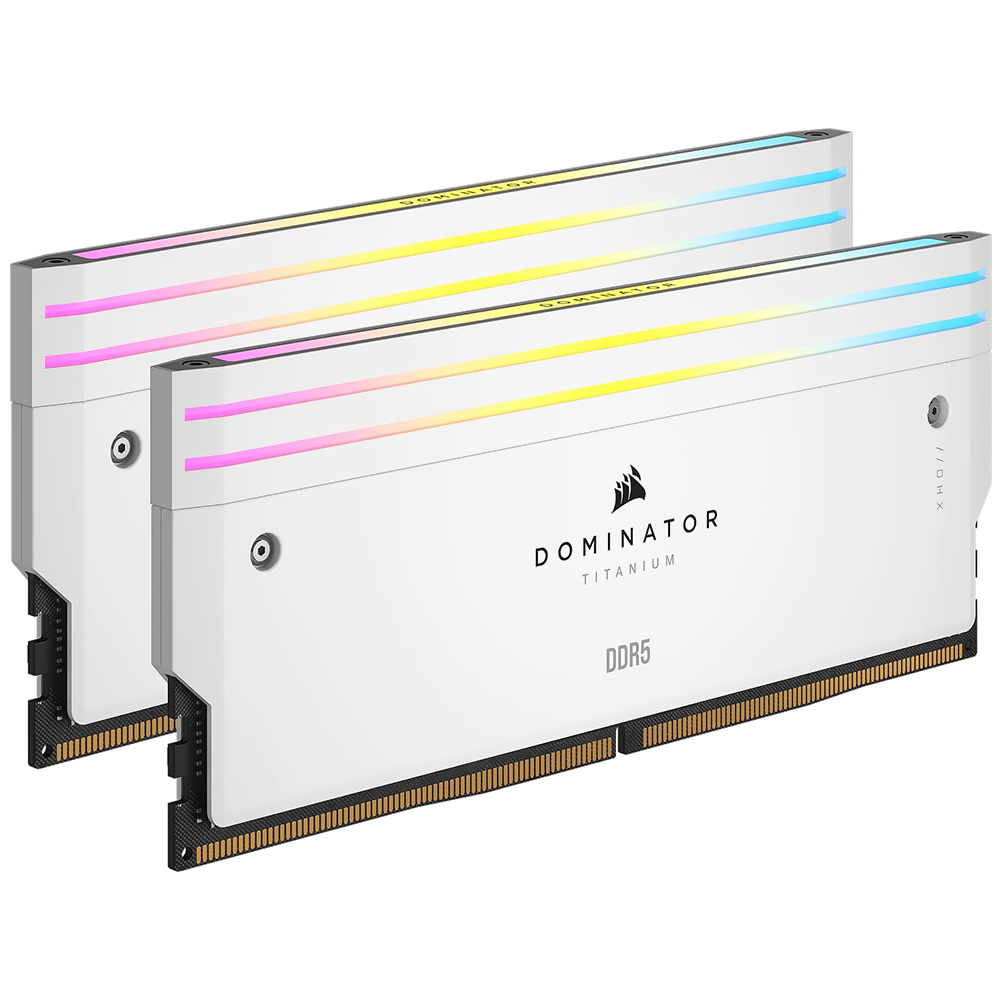 MEM DDR5 64GB 6400MHZ CORSAIR (2X32GB) DOMINATOR TITANIUM RGB BRANCO CMP64GX5M2B6400C32W  