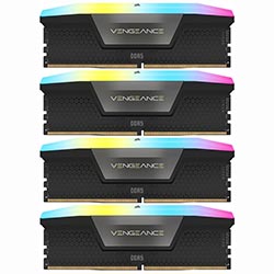 MEM DDR5 96GB 6000MHZ CORSAIR (4X24GB) VENGEANCE RGB PRETO CMH96GX5M4B6000C30