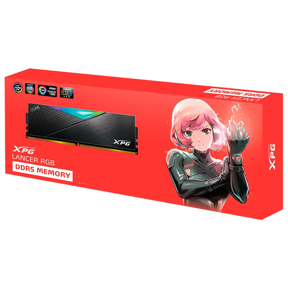 Memória RAM ADATA XPG Lancer DDR5 16GB 7200MHz RGB - Preto (AX5U7200C3416G-CLARBK)