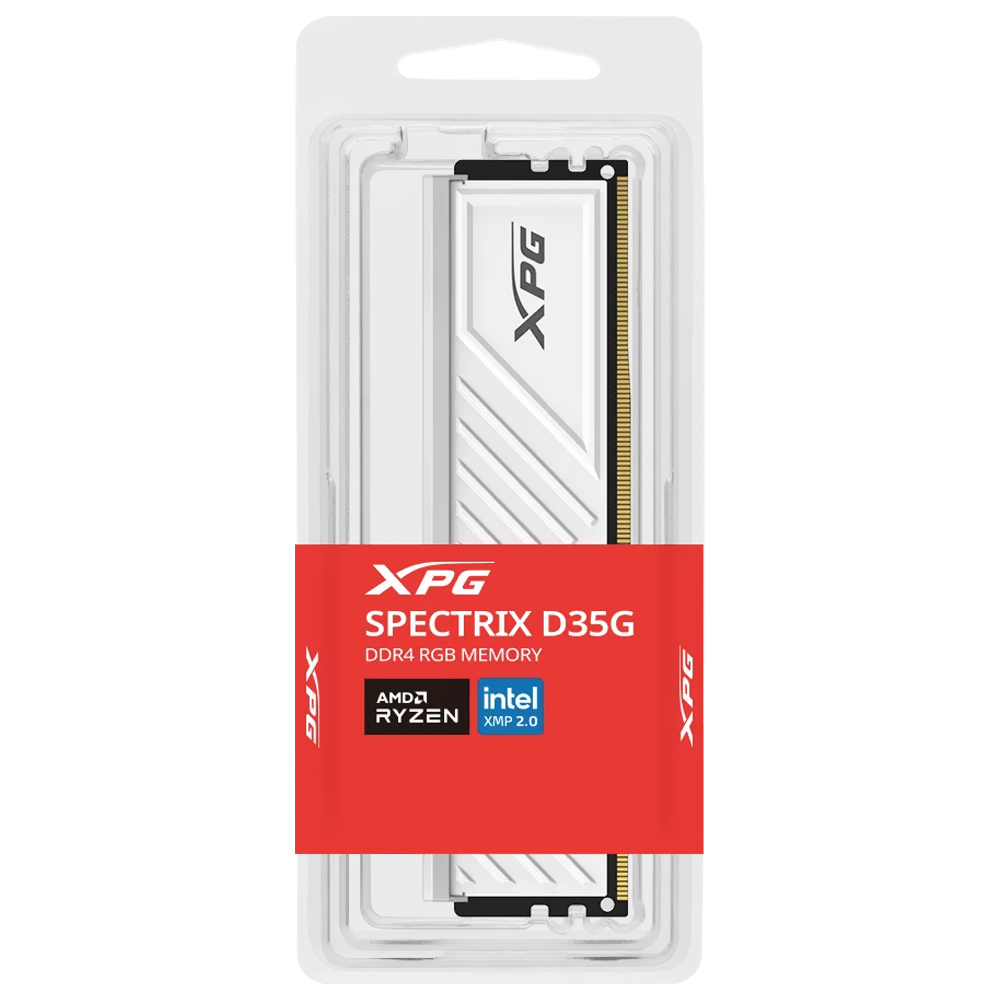 Memória RAM ADATA XPG Spectrix D35G DDR4 16GB 3200MHz RGB - Branco (AX4U320016G16A-SWHD35G)