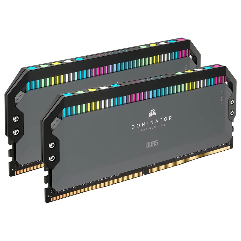 Memória RAM Corsair Dominator Platinum DDR5 32GB (2x16GB) 6000MHz RGB - Preto (CMT32GX5M2D6000Z36)