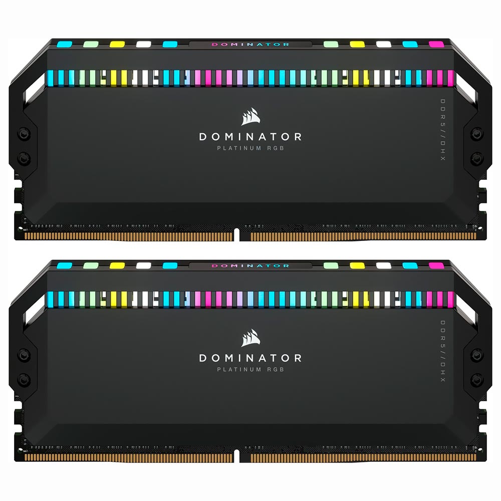 Memória RAM Corsair Dominator Platinum DDR5 32GB (2X16GB) 6000MHz RGB - Preto (CMT32GX5M2E6000C36)