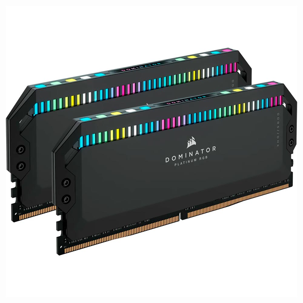 Memória RAM Corsair Dominator Platinum DDR5 32GB (2X16GB) 6000MHz RGB - Preto (CMT32GX5M2E6000C36)