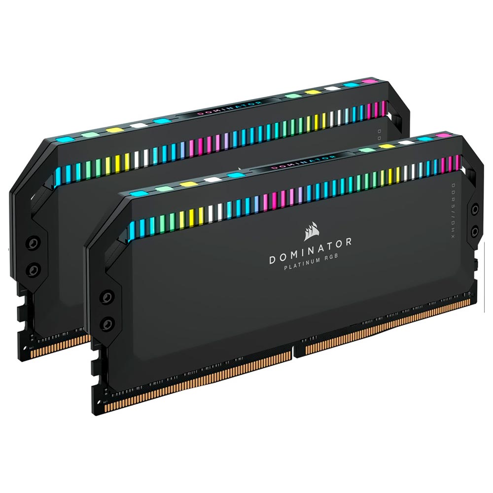 Memória RAM Corsair Dominator Platinum DDR5 32GB (2X16GB) 7200MHz RGB - Preto (CMT32GX5M2X7200C34)