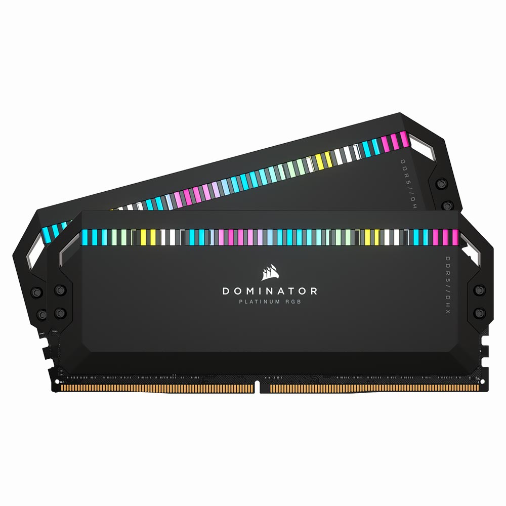 Memória RAM Corsair Dominator Platinum RGB DDR5 32GB (2x16GB) 6000MHz - Preto (CMT32GX5M2B6000C30)