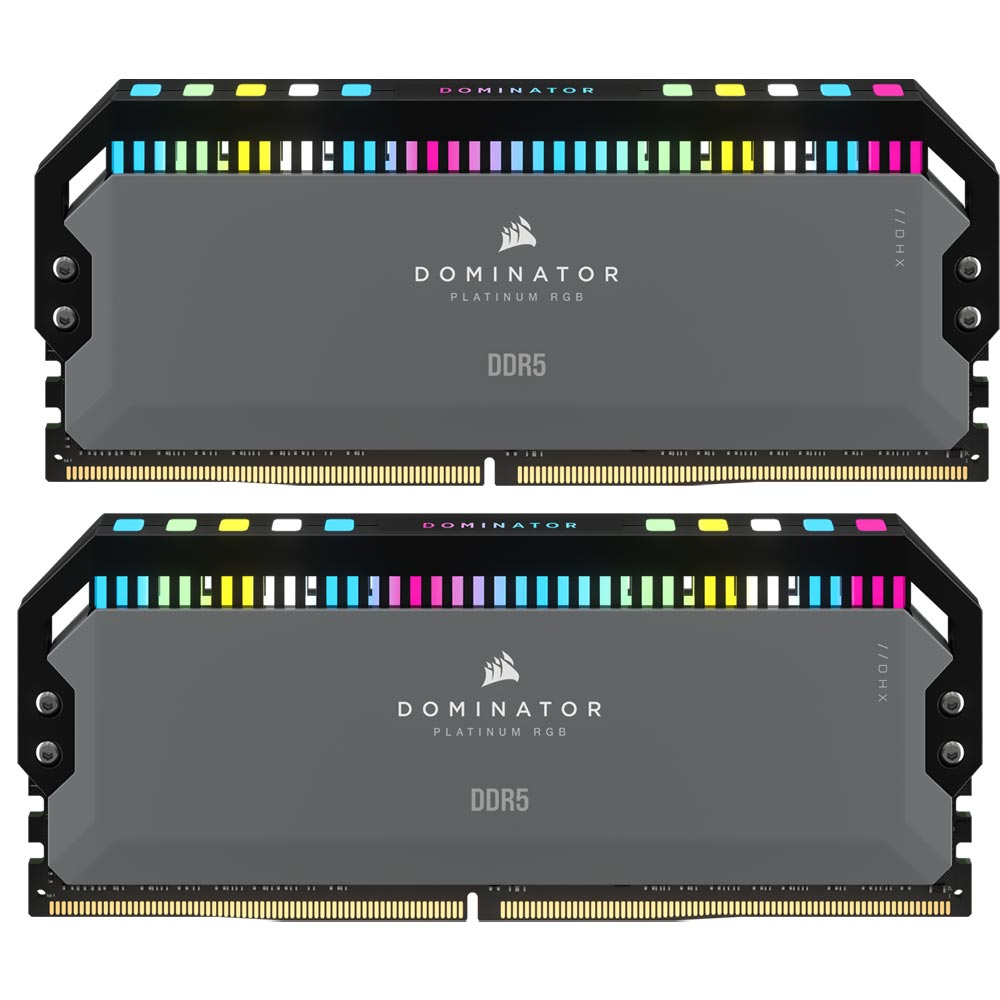 Memória RAM Corsair Dominator Platinum RGB DDR5 64GB (2x32GB) 6000MHz - Cinza (CMT64GX5M2B6000Z30)