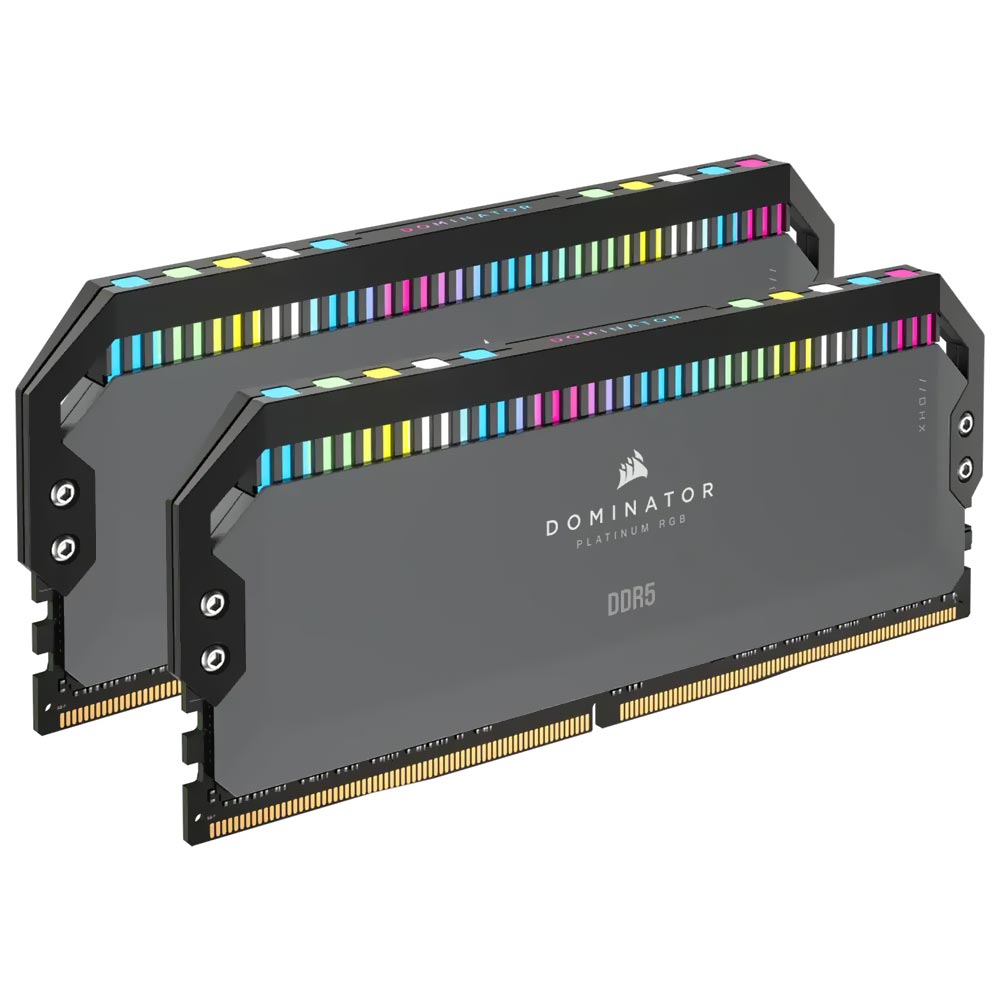 Memória RAM Corsair Dominator Platinum RGB DDR5 64GB (2x32GB) 6000MHz - Cinza (CMT64GX5M2B6000Z30)