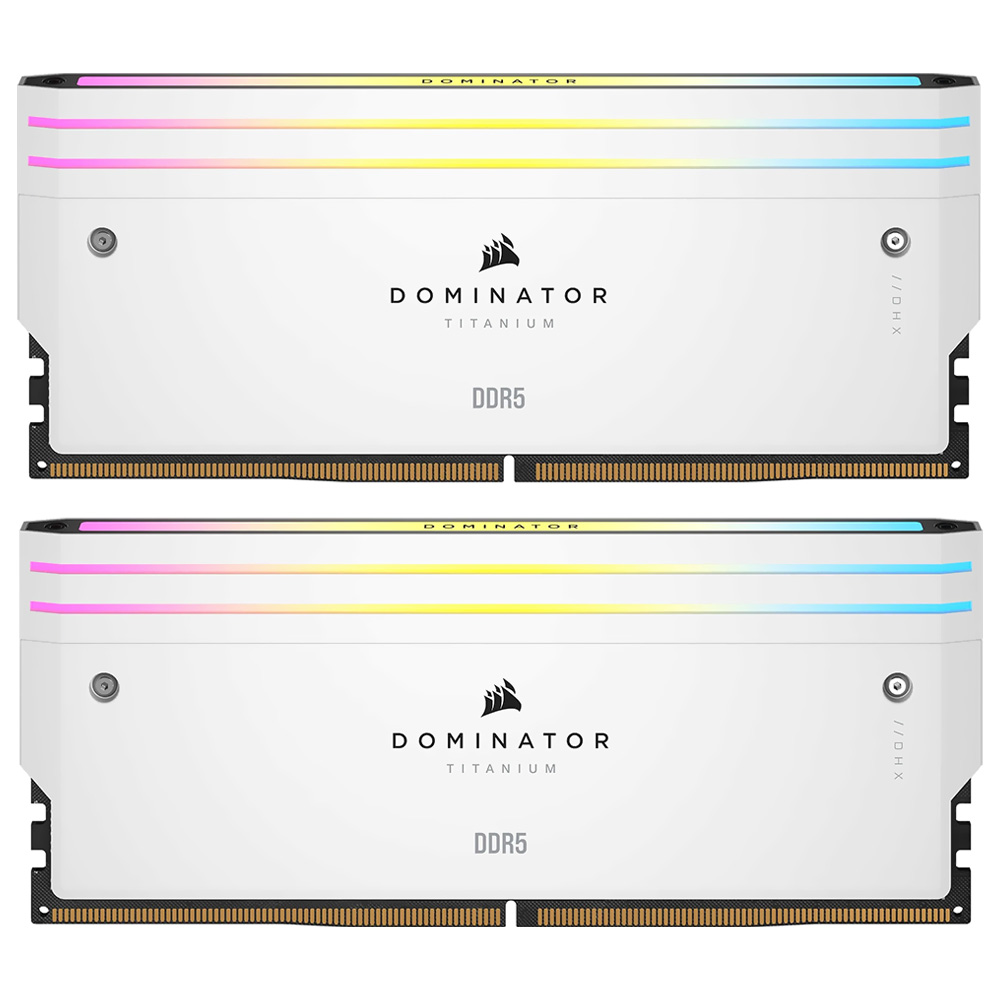 Memória RAM Corsair Dominator Titanium DDR5 32GB (2x16GB) 6600MHz RGB - Branco (CMP32GX5M2X6600C32W)