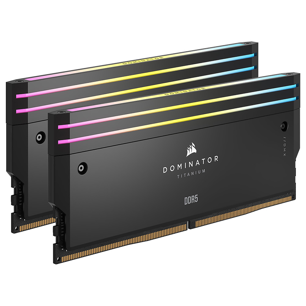Memória RAM Corsair Dominator Titanium DDR5 64GB (2x32GB) 6400MHz RGB - Preto (CMP64GX5M2B6400C32)