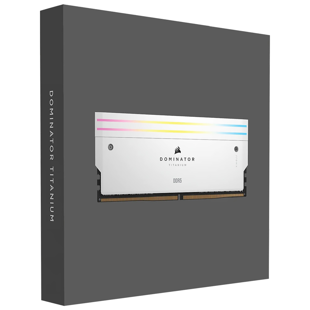 Memória RAM Corsair Dominator Titanium DDR5 96GB (2x48GB) 6400MHz RGB - Branco (CMP96GX5M2B6400C32W)