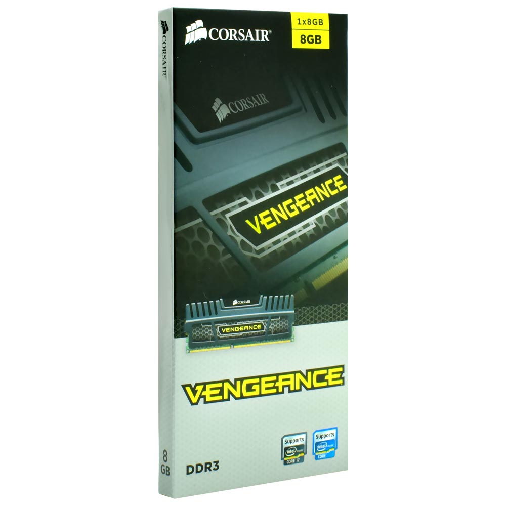 Memória RAM Corsair Vengeance DDR3 8GB 1600MHz - Preto (CMZ8GX3M1A1600C9)