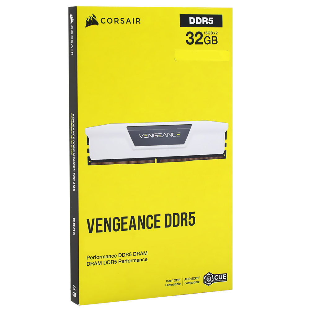 Memória RAM Corsair Vengeance DDR5 32GB (2x16GB) 6400MHz - Branco (CMK32GX5M2B6400C32W)