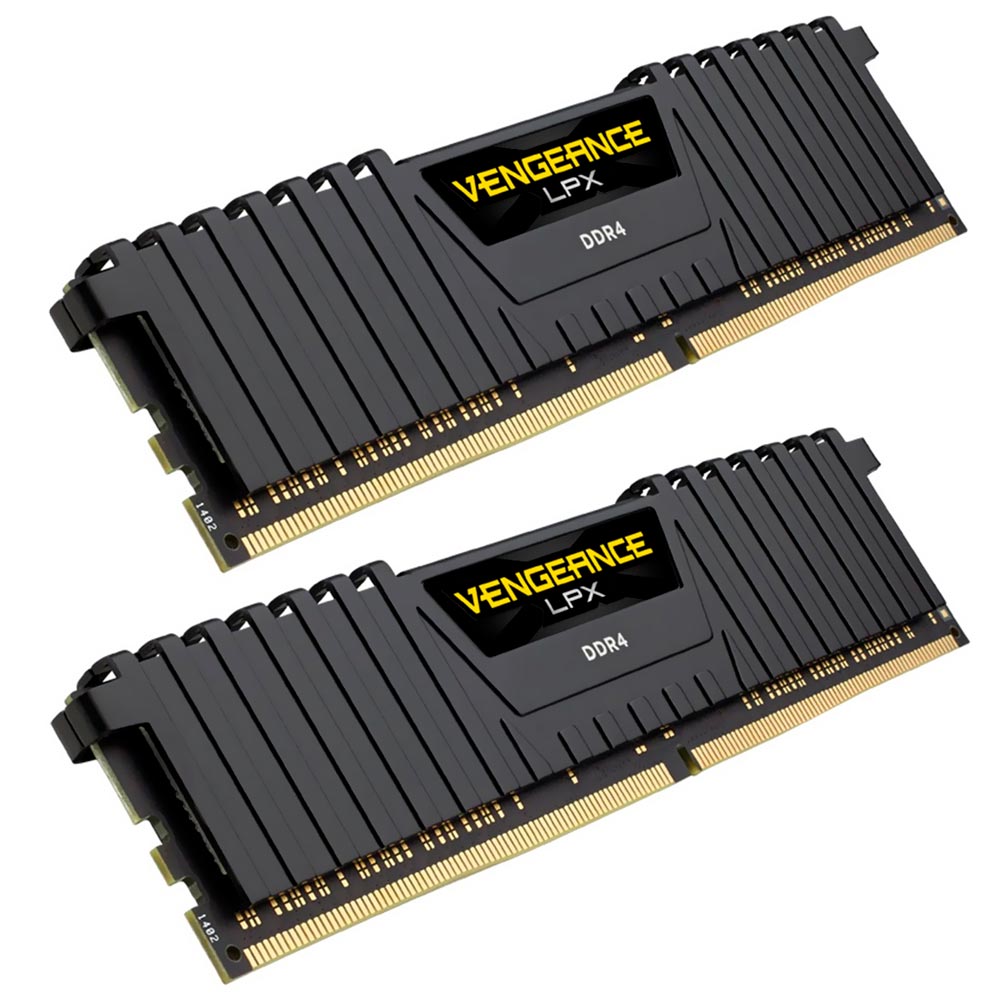 Memória RAM Corsair Vengeance LPX DDR4 16GB (2x8GB) 2400MHz - Preto (CMK16GX4M2A2400C14)