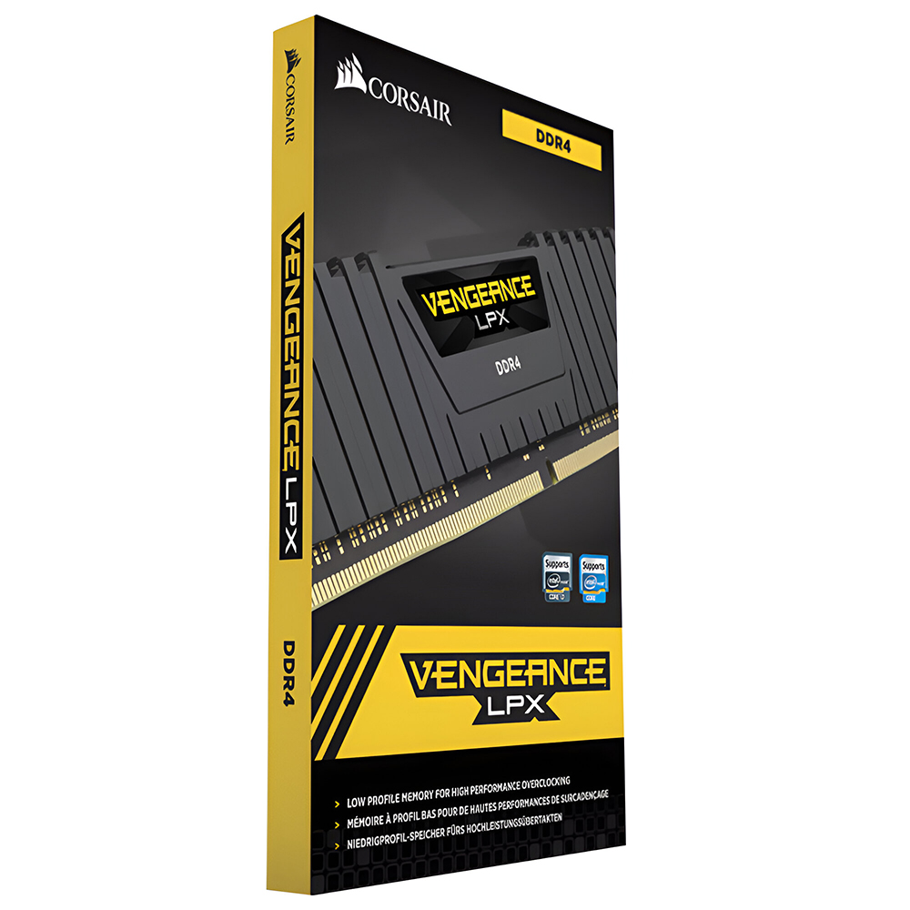 Memória RAM Corsair Vengeance LPX DDR4 16GB (2x8GB) 2400MHz - Preto (CMK16GX4M2A2400C14)