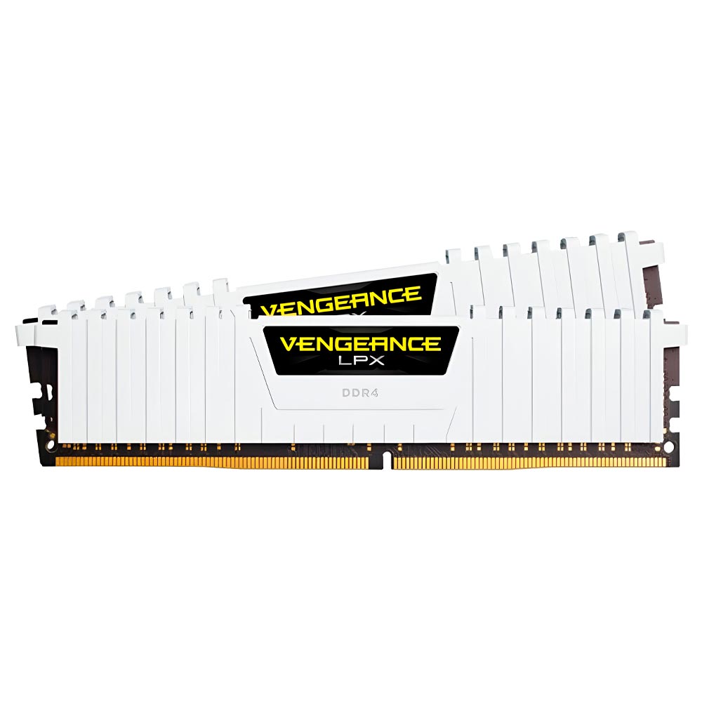 Memória RAM Corsair Vengeance LPX DDR4 16GB (2x8GB) 2666MHz - Branco (CMK16GX4M2A2666C16W) 