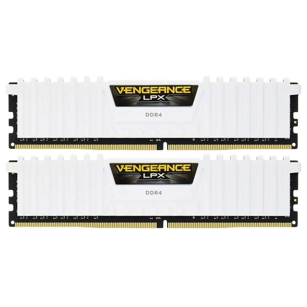 Memória RAM Corsair Vengeance LPX DDR4 16GB (2X8GB) 3000MHz - Branco (CMK16GX4M2D3000C16W)