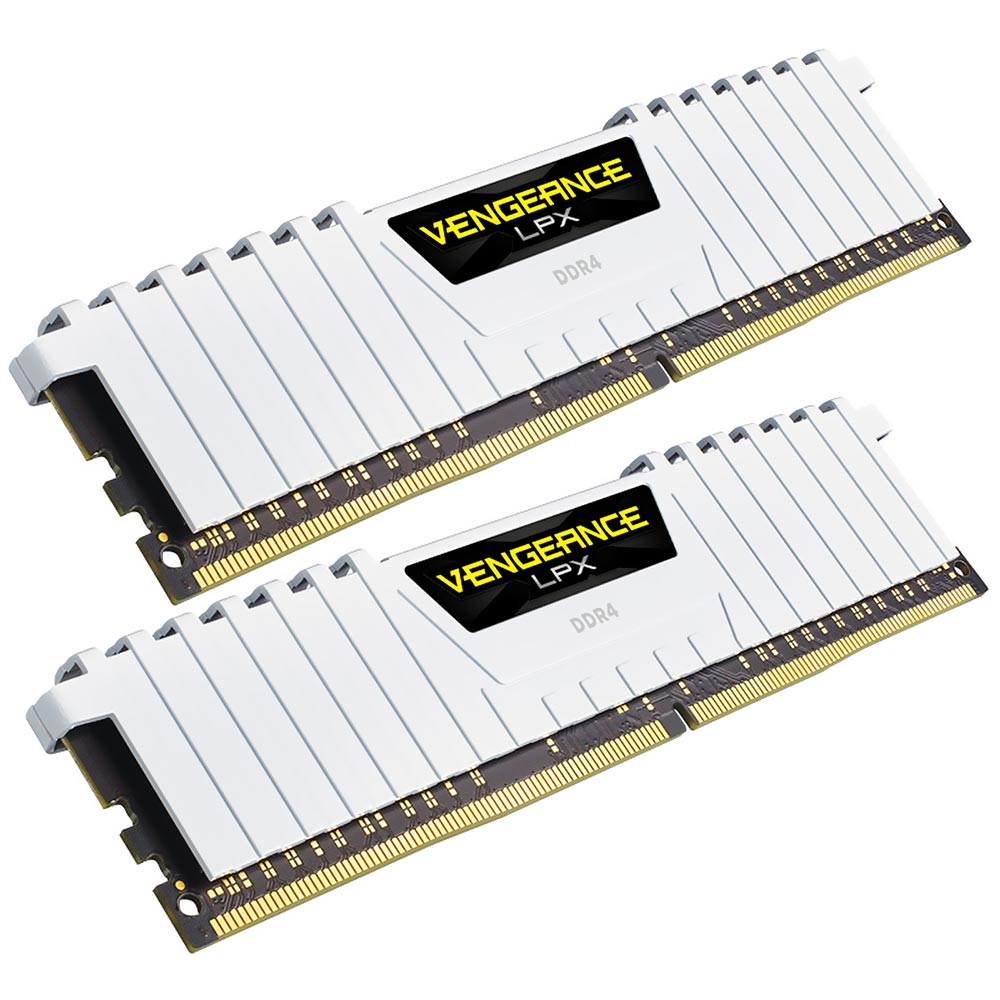 Memória RAM Corsair Vengeance LPX DDR4 16GB (2x8GB) 3200MHz - Branco (CMK16GX4M2B3200C16W)
 