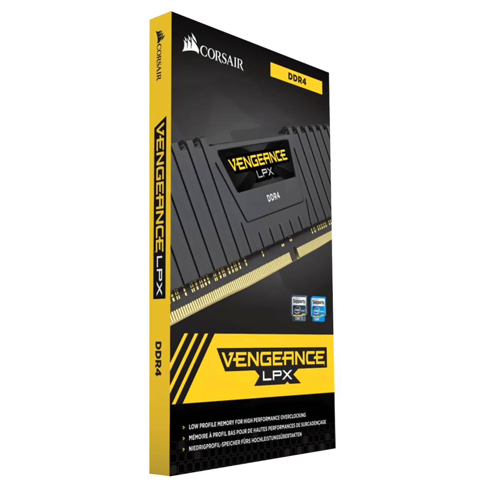 Memória RAM Corsair Vengeance LPX DDR4 16GB 3200MHz - Preto (CMK16GX4M1E3200C16)