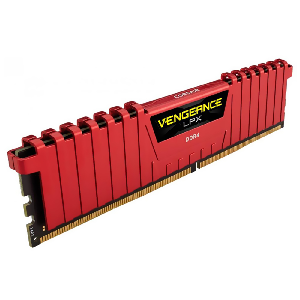 Memória RAM Corsair Vengeance LPX DDR4 8GB 2400MHz - Vermelho (CMK8GX4M1A2400C16R) 