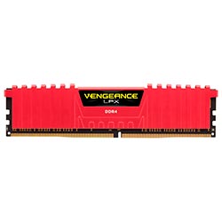 Memória RAM Corsair Vengeance LPX DDR4 8GB 2666MHz - Vermelho (CMK8GX4M1A2666C16R)