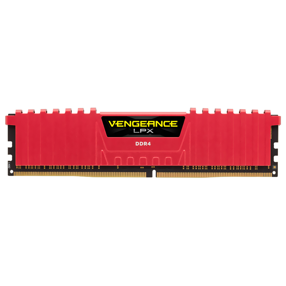Memória RAM Corsair Vengeance LPX DDR4 8GB 2666MHz - Vermelho (CMK8GX4M1A2666C16R)