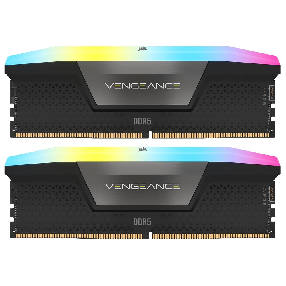 Memória RAM Corsair Vengeance RGB DDR5 32GB (2x16GB) 5200MHz - Preto (CMH32GX5M2B5200C40)