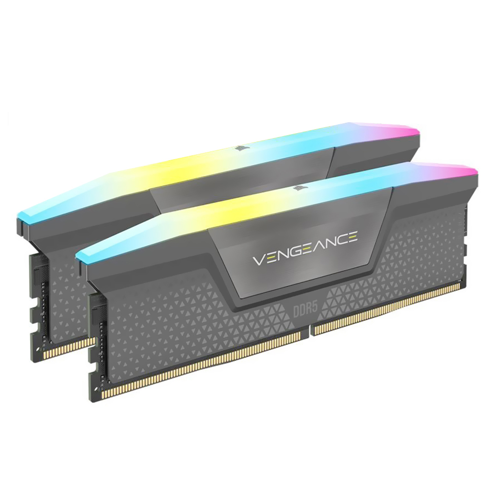 Memória RAM Corsair Vengeance RGB DDR5 32GB (2x16GB) 5600MHz - Preto / Cinza (CMH32GX5M2B5600Z36K)