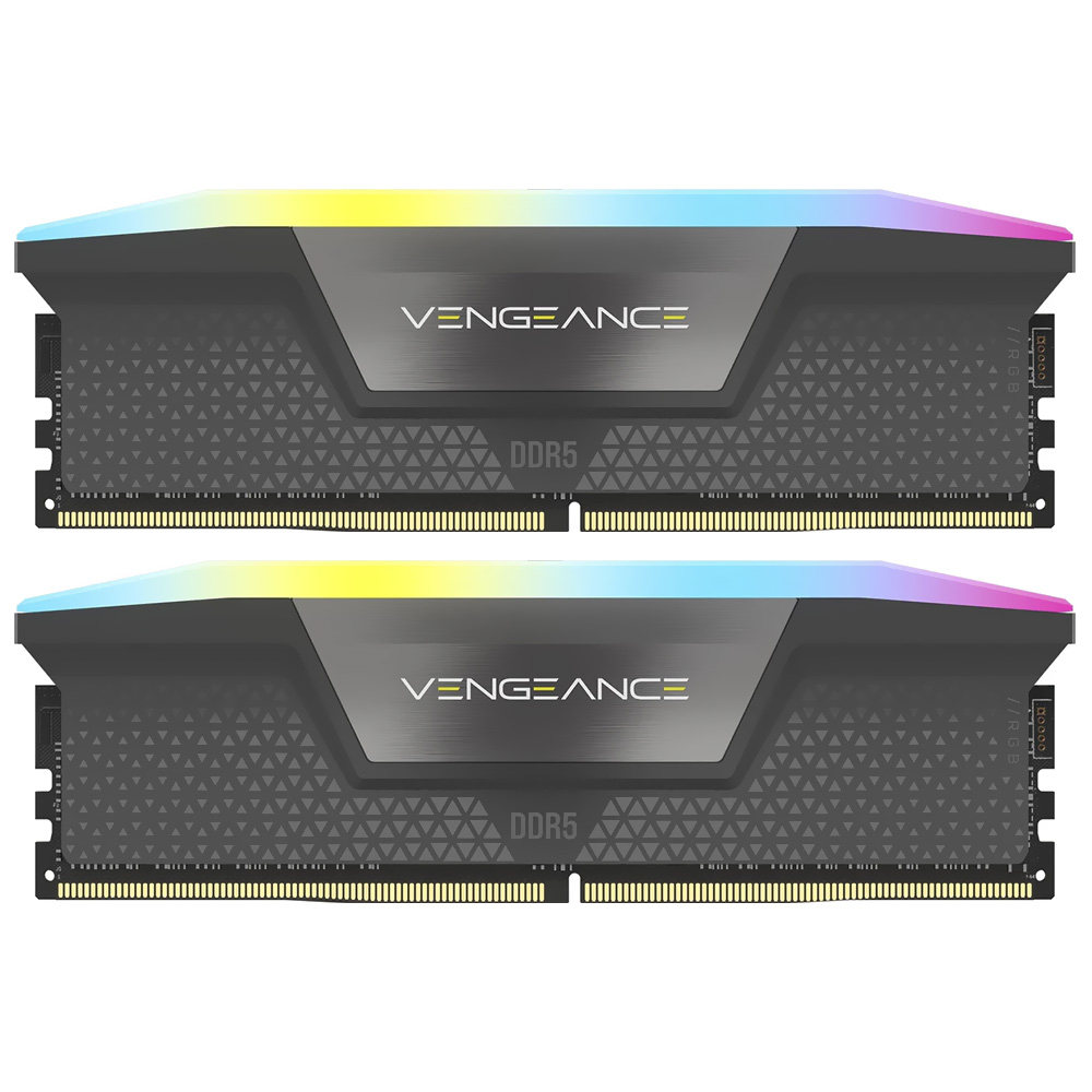 Memória RAM Corsair Vengeance RGB DDR5 32GB (2x16GB) 6000MHz - Preto / Cinza (CMH32GX5M2E6000Z36)