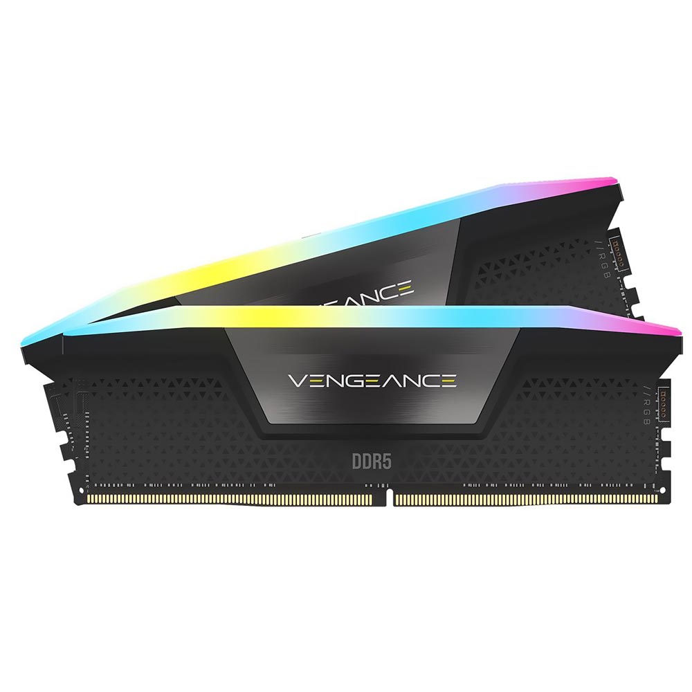 Memória RAM Corsair Vengeance RGB DDR5 32GB (2x16GB) 7200MHz - Preto (CMH32GX5M2X7200C34)