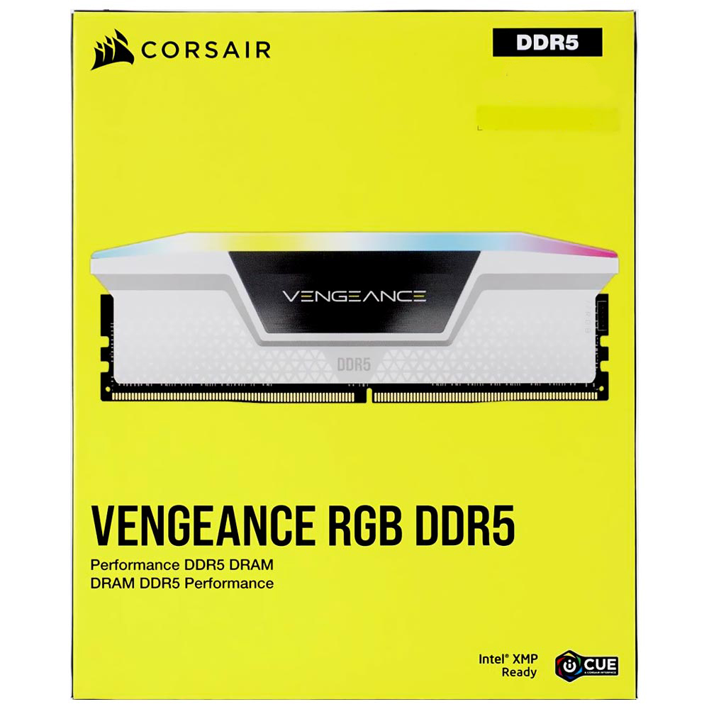 Memória RAM Corsair Vengeance RGB DDR5 64GB (2x32GB) 6000MHz - Branco (CMH64GX5M2B6000C30W)