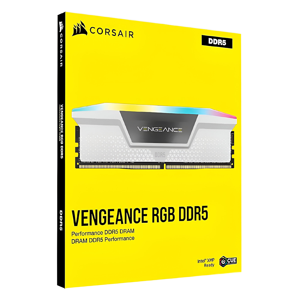 Memória RAM Corsair Vengeance RGB DDR5 64GB (2x32GB) 6400MHz - Branco (CMH64GX5M2B6400C32W)