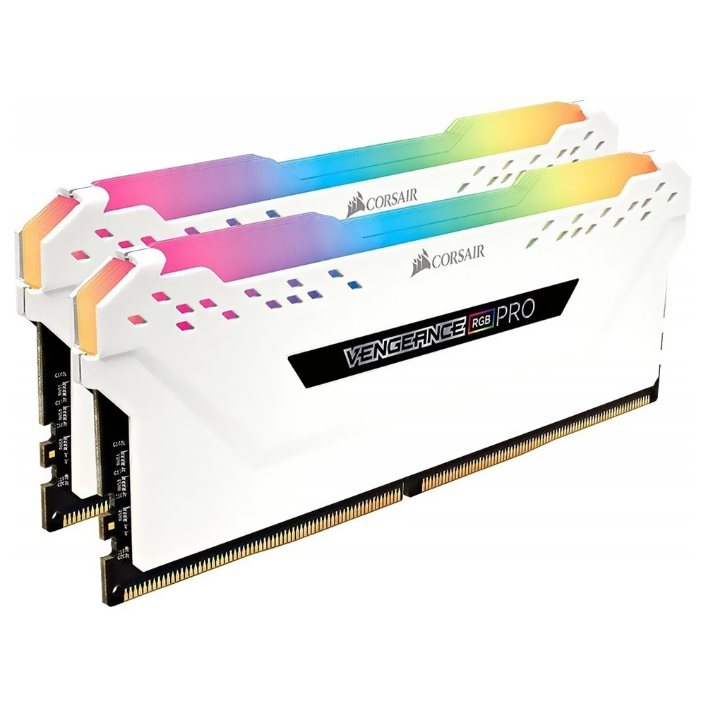 Memória RAM Corsair Vengeance RGB Pro DDR4 16GB (2x8GB) 2666MHz - Branco (CMW16GX4M2A2666C16W) 