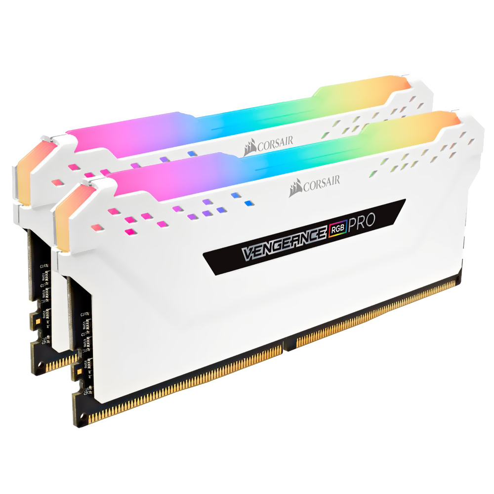 Memória RAM Corsair Vengeance RGB Pro DDR4 16GB (2x8GB) 3200MHz - Branco (CMW16GX4M2C3200C16W)
