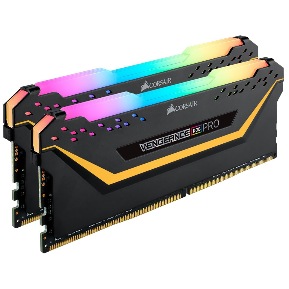 Memória RAM Corsair Vengeance RGB Pro DDR4 16GB (2x8GB) 3200MHz - Preto (CMW16GX4M2C3200C16-TUF)