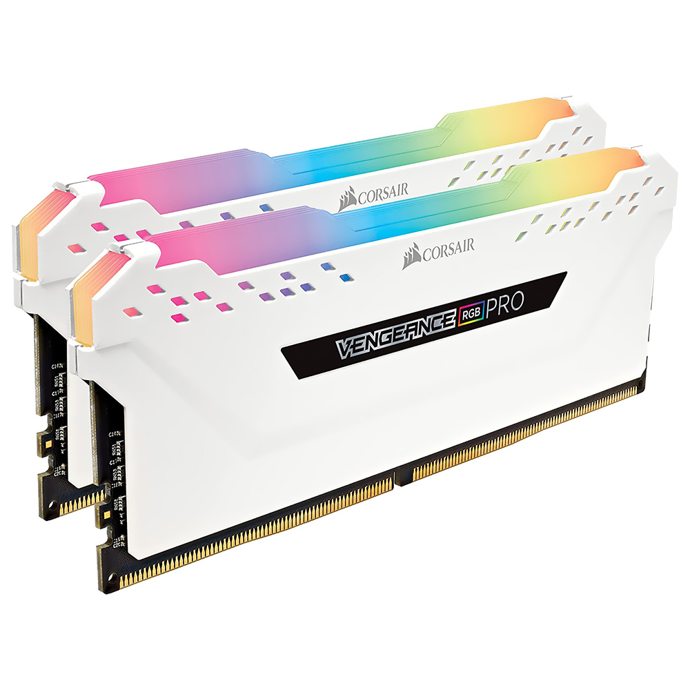 Memória RAM Corsair Vengeance RGB Pro DDR4 16GB (2x8GB) 3600MHz - Branco (CMW16GX4M2C3600C18W)