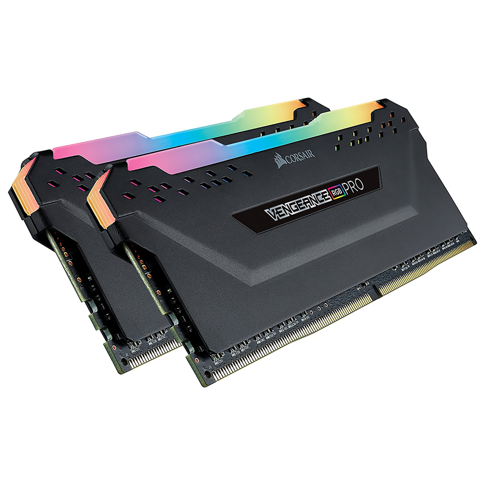Memória RAM Corsair Vengeance RGB Pro DDR4 16GB (2x8GB) 3600MHz - Preto (CMW16GX4M2C3600C18)
