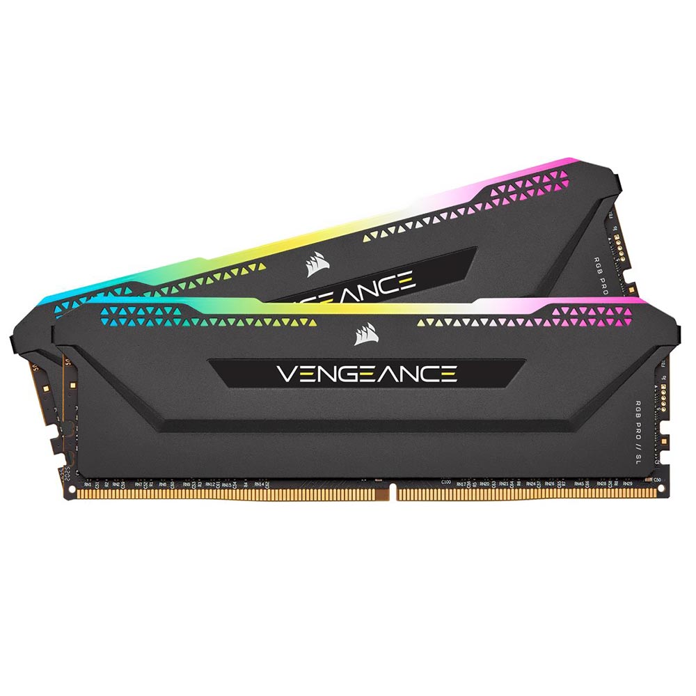 Memória RAM Corsair Vengeance RGB Pro SL DDR4 32GB (2x16GB) 3200MHz - Preto (CMH32GX4M2E3200C16)